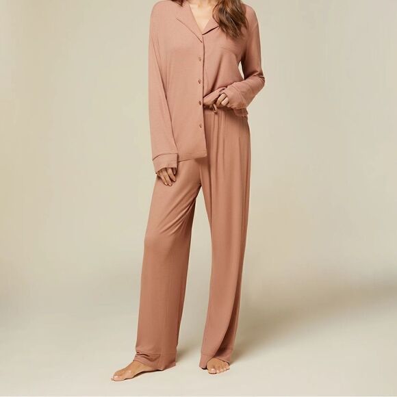 Rachel Parcell • Wide leg ribbed lounge pants - Picture 2 of 7